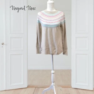 Nuevo con etiquetas Vineyard Vines Para mujer Brillo Fairisle Suéter Avena Breza Talla Pequeña - Imagen 1 de 11