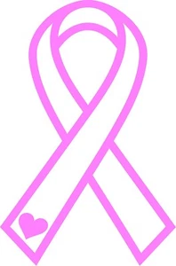 Breast Cancer Awareness Ribbon Decal Multiple Colors available to support - Picture 1 of 1