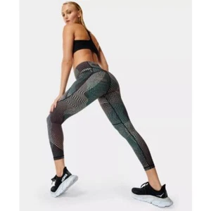 Sweaty Betty Power Pocket Workout 7/8 Legging, Women's Size US 10 - Black Geo - Picture 1 of 12