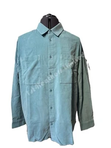 BELSTAFF FOUNDRY CORDUROY HEAVYWEIGHT COTTON SHIRT OIL BLUE 2XL RRP £195 BNWT - Picture 1 of 10