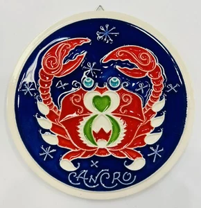 Cancer Horoscope Plaque 4,3/4’’ Made by Hand in Italy - Picture 1 of 3