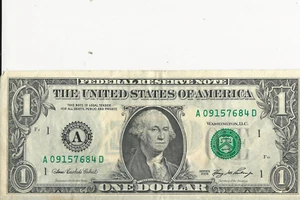 $1 printing error bill.  2006 series. - Picture 1 of 2