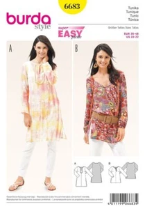 BURDA 6683 DRESS & TUNIC WOMEN'S Sewing Pattern Sizes 10 - 22 Skill: SUPER EASY - Picture 1 of 6