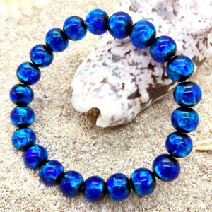 Japan Okinawa Leuchtendes Glühwürmchen Glas Armband 8mm Libelle Kugel Hotaru - Bild 1 von 7