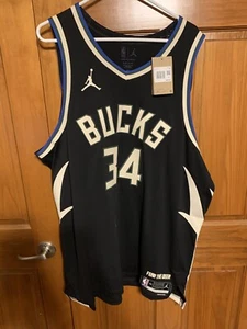Nike Giannis Antetokounmpo Milwaukee Bucks Statement Authentic Stitch Jersey 56 - Picture 1 of 8
