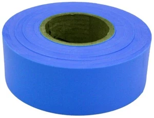 NEW LOT OF (6) 300' ROLLS HANSON 17023 BLUE VINYL FLAG MARKING RIBBON TAPE - Picture 1 of 1