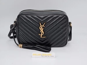 Saint Laurent LouLou Camera Black Quilted Leather Shoulder Bag w/ Tassel & CoA - Picture 1 of 16