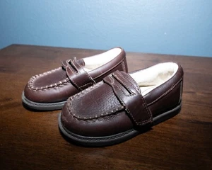 Pediped Flex Daniel Penny Loafers Comfort Shoes Leather Boys US 7 Brown - Picture 1 of 6