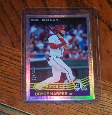 2018 Panini Donruss Career Stat Line Career 119/386 Bryce Harper #270 Retro - Image 1 of 3