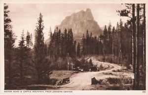 Postal Banff Johnson Canyon Castle Mtn Alberta Canadá 1920 Harmon #355 - Imagen 1 de 1
