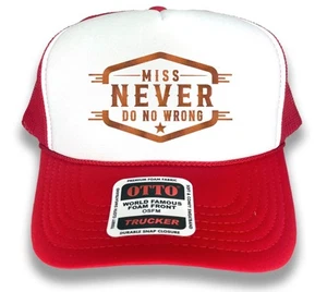 Miss Never Do No Wrong – Foam Trucker Hat Vintage-Inspired Cow Girl Style - Picture 1 of 10