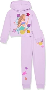 The Little Mermaid Movie Girls Hoodie Sweatshirt & Jogger Clothing Set - Picture 1 of 19