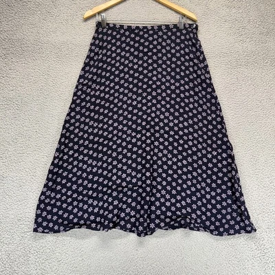 Falda larga Rena Rowan para mujer negra floral talla 14P Foto 1 de 4