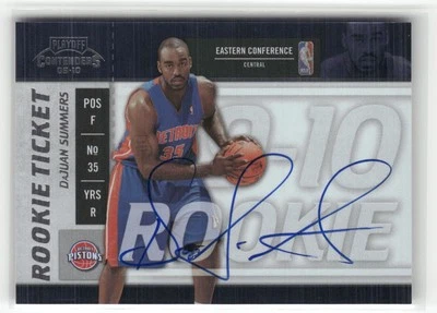 2009-10 Playoff Contenders #130 DaJuan Summers RC AUTO PISTONS ☘️A05 - Image 1 of 2