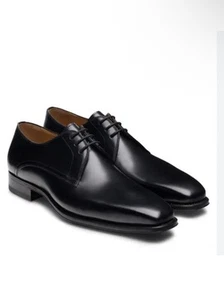 Magnanni Orleans Leather Derby Black Size 10.5 new (store display) $425 Retail - Picture 1 of 17