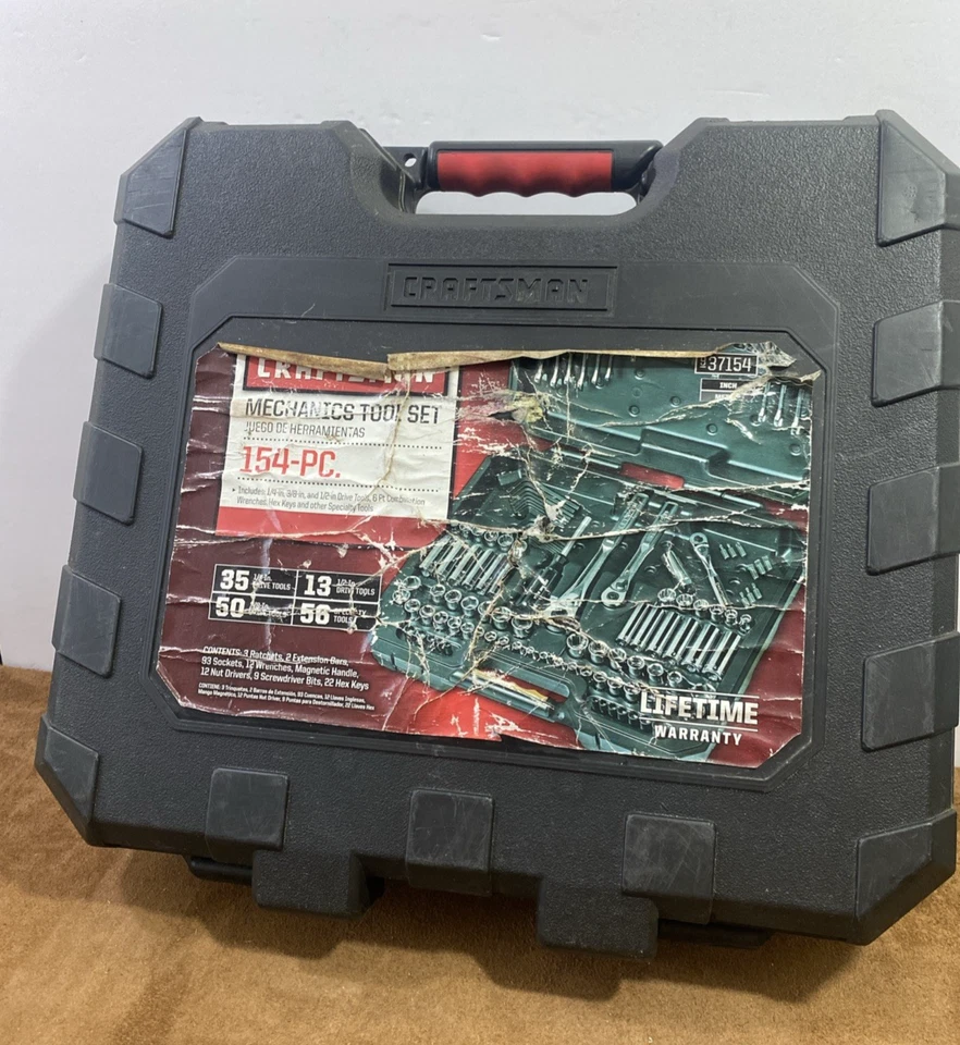 Craftsman Juego de Herramientas Mecánicas 154 Piezas con Estuche 37154 EE. UU. Serie G2 Juego Incompleto Foto 1 de 4