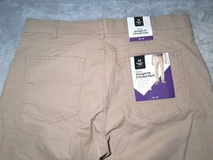 Member's Mark Pantalone Uomo Straight Fit Mason 5 Tasche Elasticizzato Beige 36x32 - Foto 1 di 10