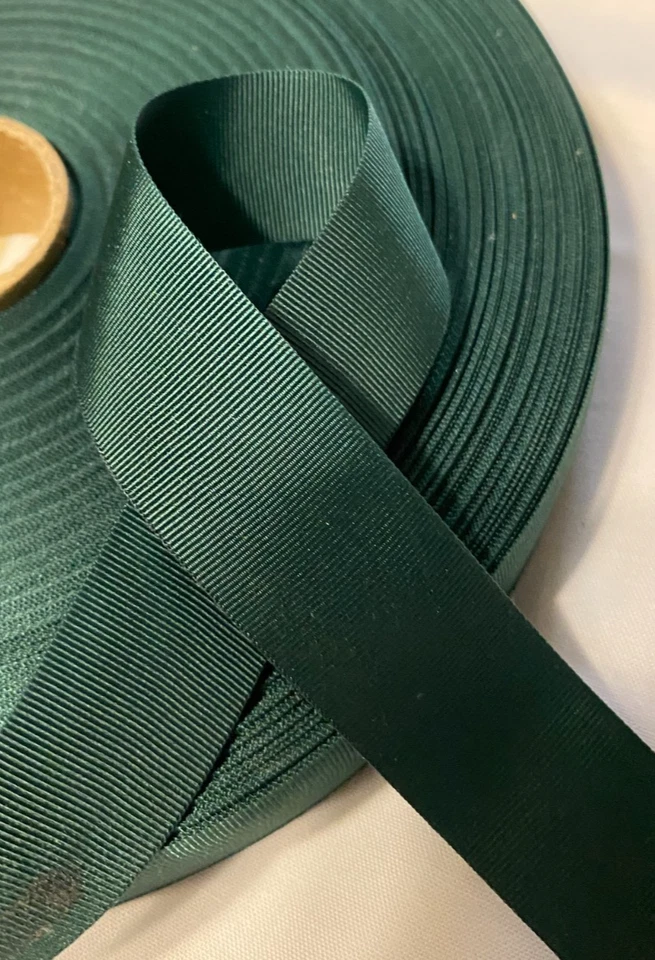 5 Yds. HUNTER GREEN GROSGRAIN   1" wide - Image 1 of 1