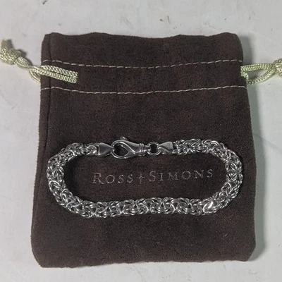 Ross-Simons Sterling Silver Small Byzantine Bracelet - Image 1 of 4