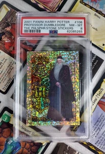 Professor Dumbledore #106 Panini Harry Potter Philosopher's Stone 2001 Psa 8 - Picture 1 of 5