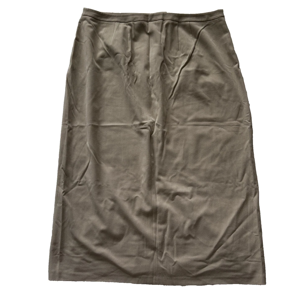 Falda Larga Recta Beige/Caqui 18W Abertura para Caminar Cremallera Elástica Gancho y Botón DEFECTUOSA Foto 1 de 4