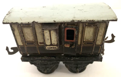 BING O Gauge 1928 LNWR Series Guard Van with operating doors - 3 1/2" long - Image 1 of 4