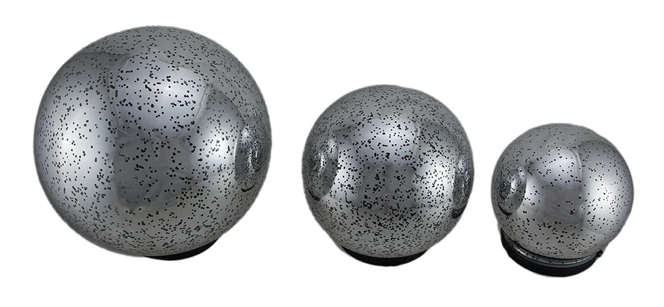 Scratch & Dent 3 Piece LED Mercury Indoor Glass Gazing Ball Set - Image 1 of 1