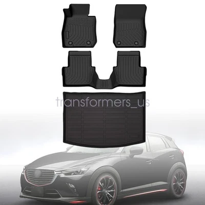 Tapetes delanteros y traseros 3D TPE y revestimiento de carga para maletero para Mazda CX-3 2016-2021 nuevos Foto 1 de 4