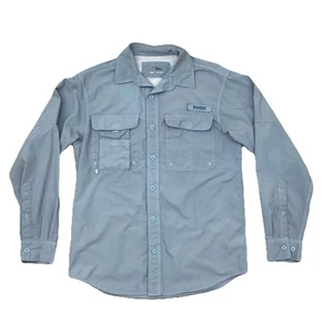 Worldwide Sportsman Hemd Herren mittelblau Langarm Knopfleiste belüftet Angeln " - Bild 1 von 11