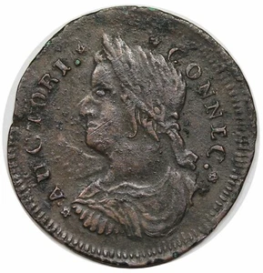1788 Connecticut Copper, Miller 16.3-N, broadstruck multi-strike - Picture 1 of 3