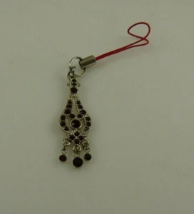 red crystal dangle cell phone purse charm Fancy - Picture 1 of 8