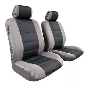Front Waterproof Canvas & Jacquard Grey Seat Covers For Jeep Renegade - Picture 1 of 5