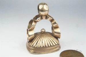 HEAVY ANTIQUE GEORGIAN ENGLISH GOLD CARNELIAN AGATE INTAGLIO SEAL FOB 'WP' c1800 - Picture 1 of 5