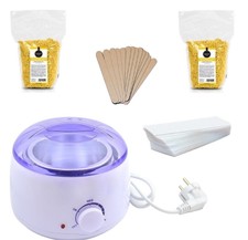KIT DEPILAZIONE SCALDA CERA+50 STRISCETTE+50 SPATOLE+ 2 CERA BRASILIANA INDOLORE