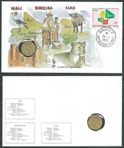 1990 VATICANO VIAGGI DEL PAPA MALI CON MONETA - SV2 - Picture 1 of 1