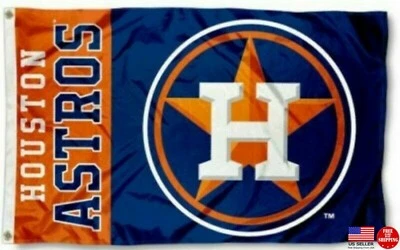 HOUSTON ASTROS FLAG 3'X5' BANNER 3X5 NEW FAST FREE SHIPPING - Image 1 of 4