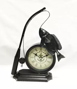Metal Fishing Pole Clock - Picture 1 of 3