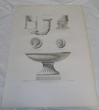 Mid-1800s ROMAN/GREEK Chair & Vase Designs///BATH CHAIR, ALABASTER BOWL