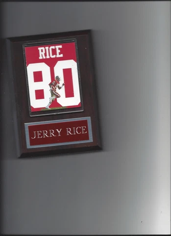JERRY RICE JERSEY PLAQUE SAN FRANCISCO 49ers FORTY NINERS FOOTBALL NFL Cover