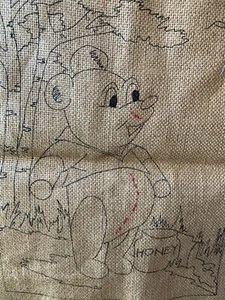 Rug Hooking Pattern Burlap “Honey Bear” Pearl McGown 9x12” For Sturbridge P1776J - Picture 1 of 5