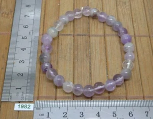 Bracelet AMETHYSTE perles 6mm - importation USA - pierre naturelle reiki strech - Picture 1 of 2