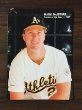 1989 Mothers Cookies MARK McGWIRE  #2 of 4 ROY 1987 Oakland  Athletics H8020521