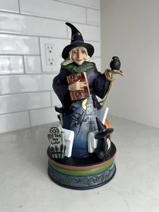 Jim Shore Ghostly, Ghastly Greetings Witch Rotating Graveyard Figurine Halloween - Picture 1 of 22