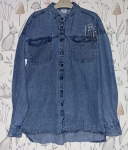 Girls Age 11-12 Years - River Island Shirt Tunic Top - Picture 1 of 3