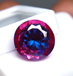 10-14 Ct AAA Pitambari Sapphire Natural Bi-Color Round Cut Loose Gemstone Best - Picture 1 of 8