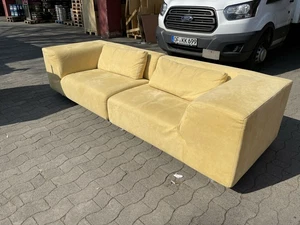 Cassina Globe Sofa Couch 270cm Wildleder Gelb Rose Design-Klassiker - Bild 1 von 6