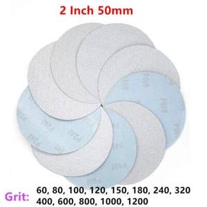 2 Inch 50mm Eccentric Sanding Discs White Sandpaper 60-1200 Grit Dry Grinding - Picture 1 of 18