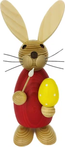 Osterhase rot mit Pinsel und Ei 32 cm, NEU vom Hersteller im Erzgebirge # 13025 - Bild 1 von 5
