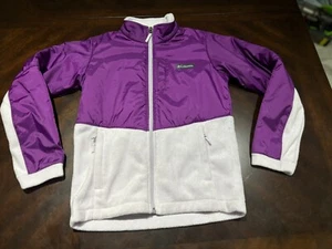 Columbia Interchange Jacket Fleece Full Zip Purple Kids Size Medium. - Picture 1 of 11