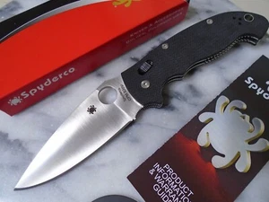 Spyderco Manix 2 XL Pocket Knife Combat Folder CPM S30V Black G10 C95GP2 USA New - Picture 1 of 12
